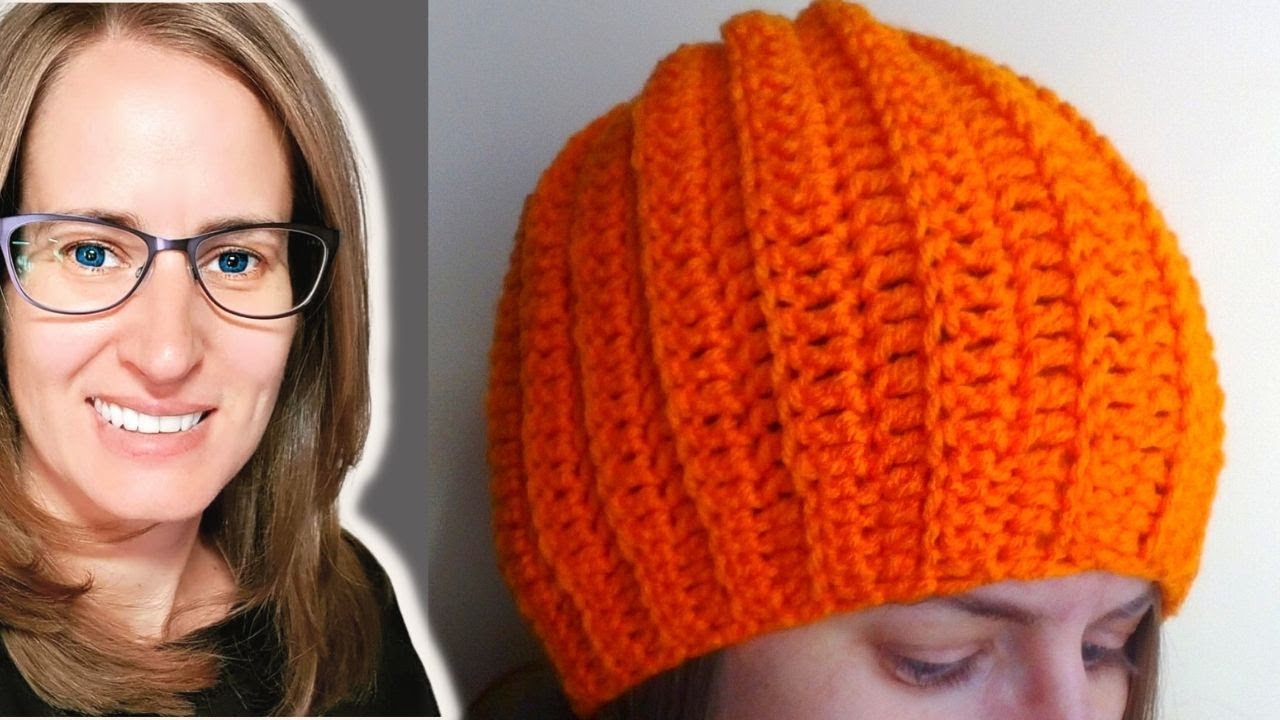 EASY rib hat/ slouchy Crochet Tutorial #crochethat #crochetwithclare #crochetslouchhat