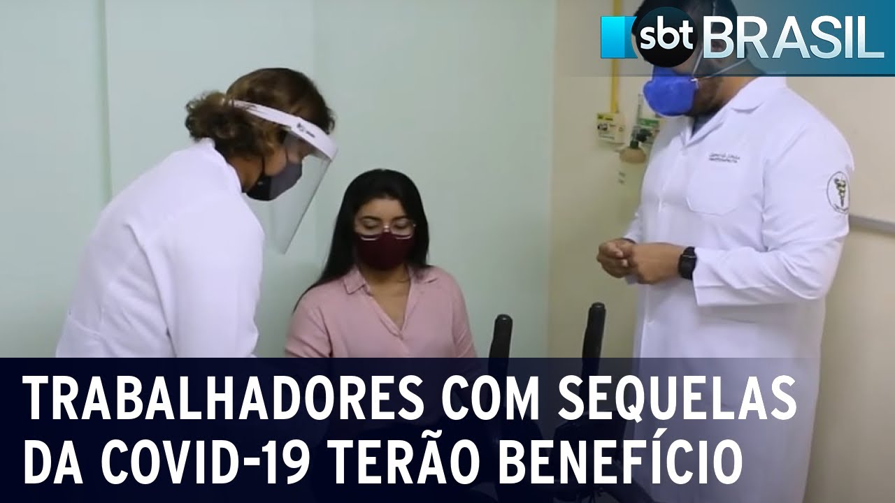 Trabalhadores com sequelas de covid-19 terão benefício pago pelo INSS | SBT Brasil (03/08/22)