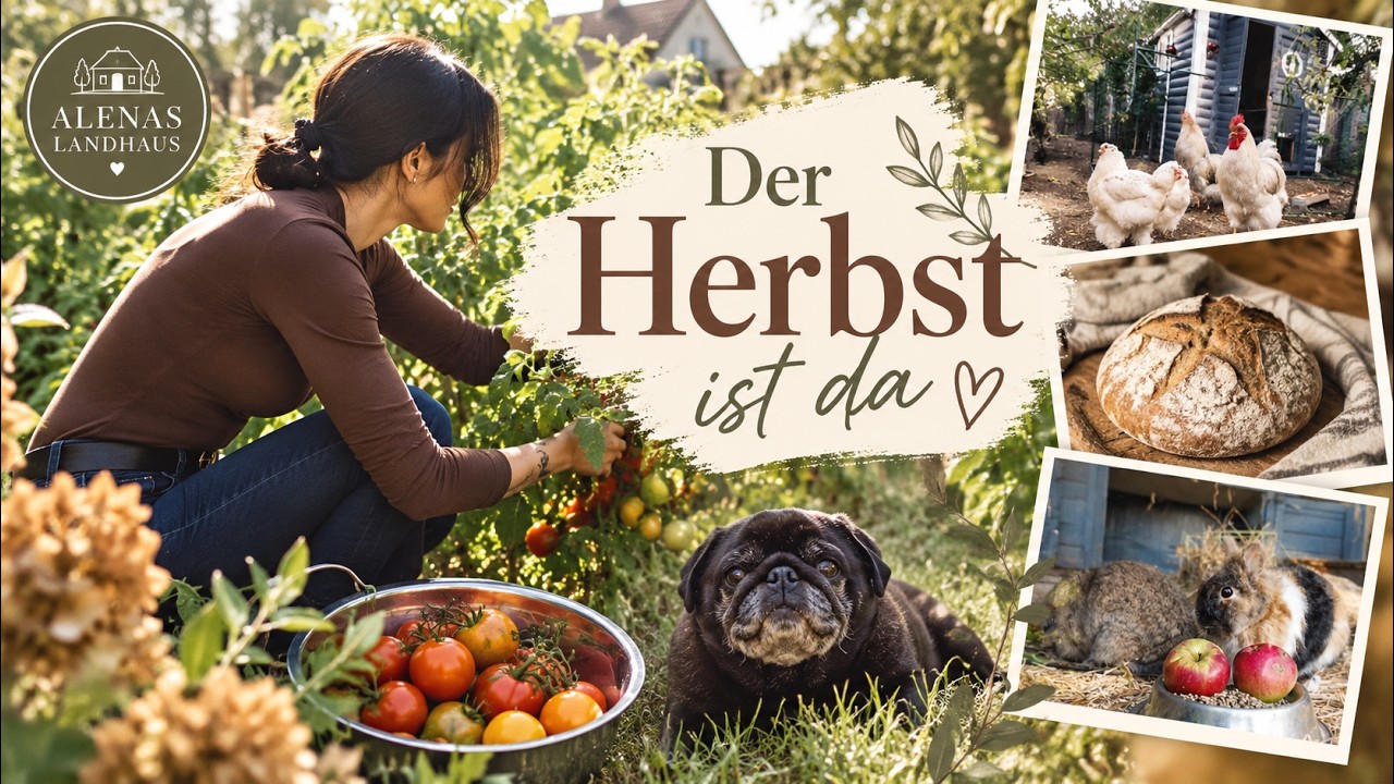 Letzte Tomaten im Garten, frisches Brot & der Herbst kommt 🍅🍂 | Ein gem&uuml;tlicher Landhaustag