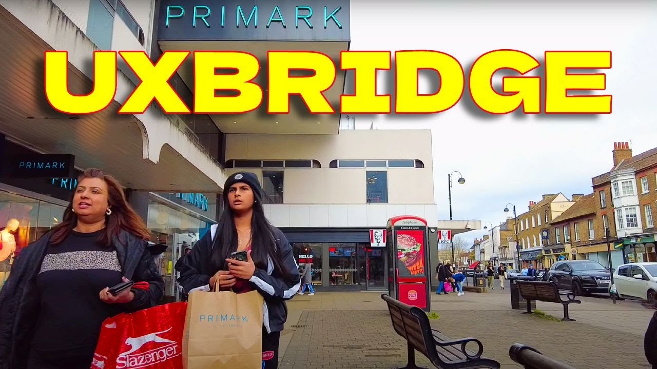 A Spring Walk Around UXBRIDGE Town Centre And Shopping Malls - May 2023 (4K) 🇬🇧🌤