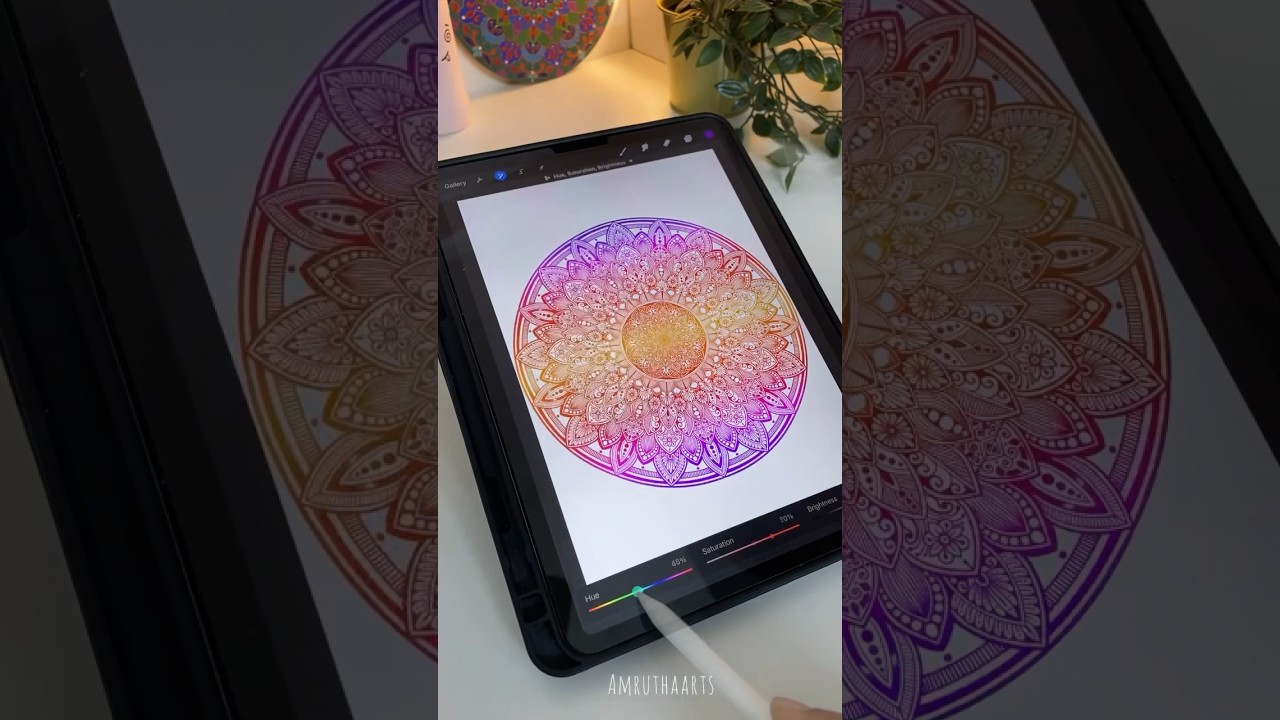 Digital mandala #procreate #amaziograph #ipadpro #digitalmandala #mandala #digitalmandalatutorial