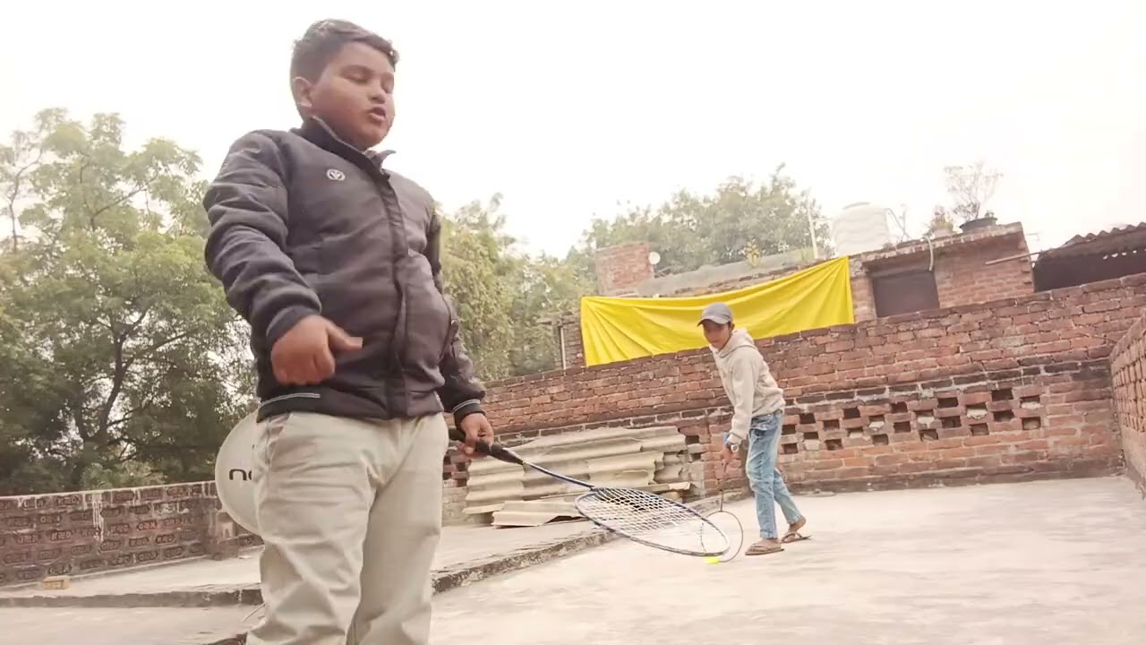Badminton Aaj Khel rahe hain naya lakar badminton aur stick 🙏🙏👍👍
