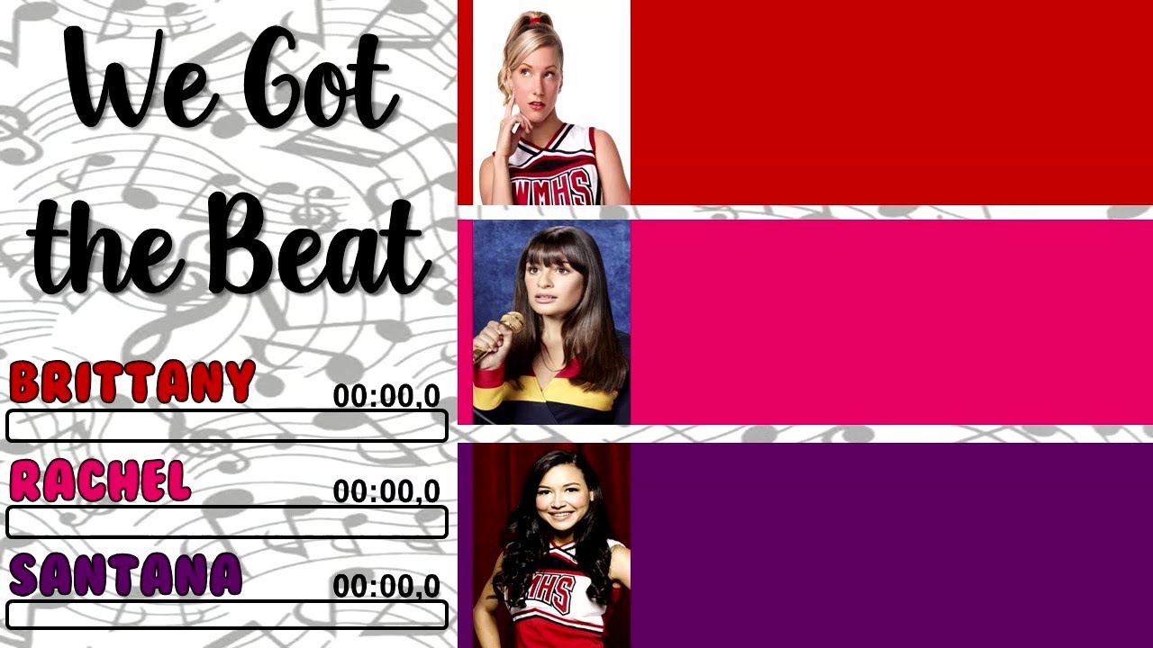 Glee - We Got the Beat | Line Distribution + Lyrics