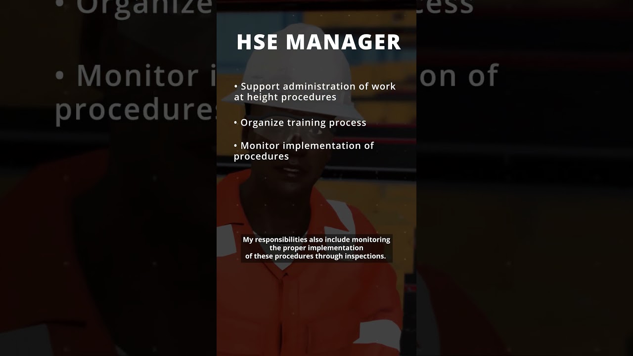 The Role of an HSE Manager for Working at Heights