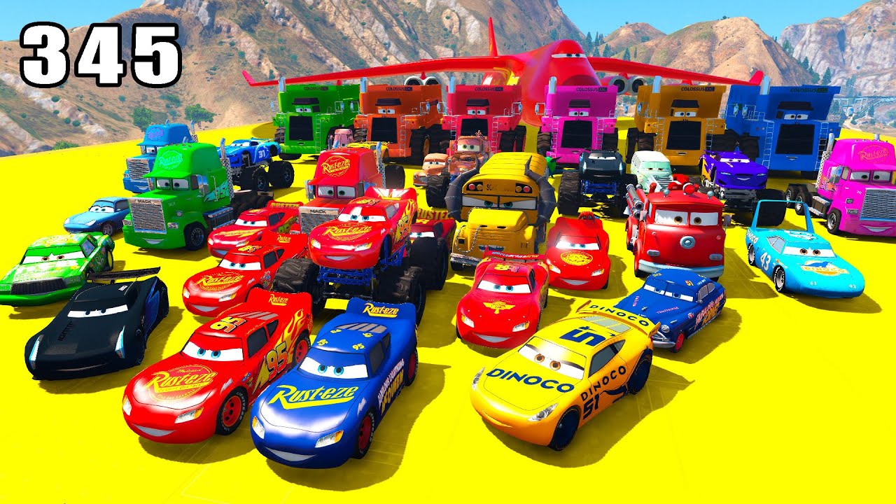 GTA V Mods Stunt Car Racing Challenge 🚙 By SPIDER-MAN With Amazing Super Cars monster trucks ep 345