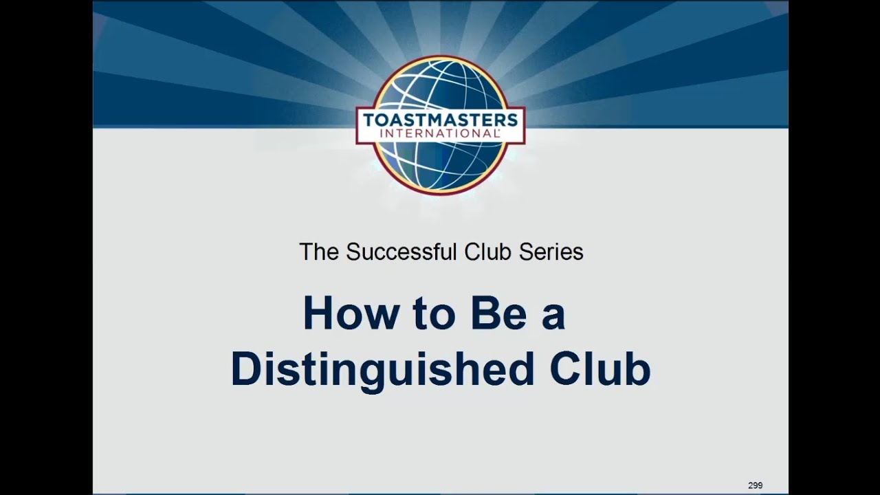 How to Be a Distinguished Club
