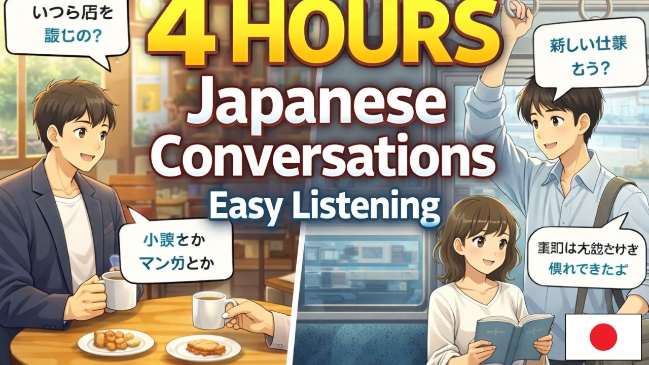 4 Hours of Easy Japanese Conversations (N5&ndash;N4) | Real Life Listening Practice for Beginners