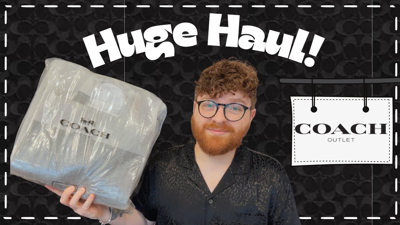 Huge Coach Outlet Haul! Black Denim Collection | Smith Tote Review and What Fits