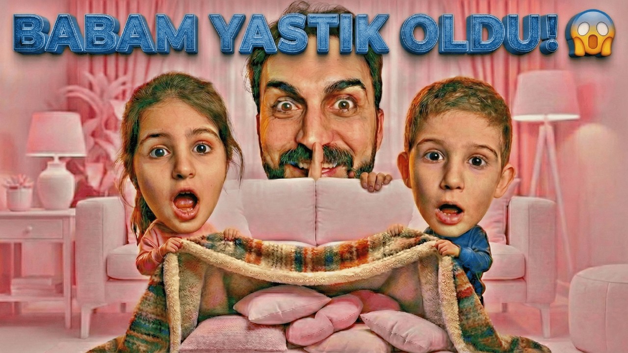 BABAM YASTIK OLDU! 😱 (Çocuklar Şok Geçirdi)