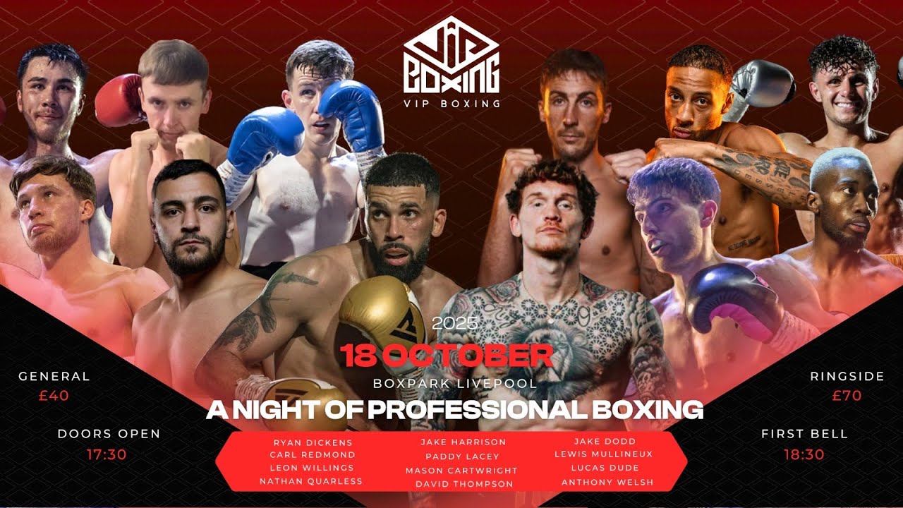 Live International boxing from Liverpool's Boxpark (18.10.25)
