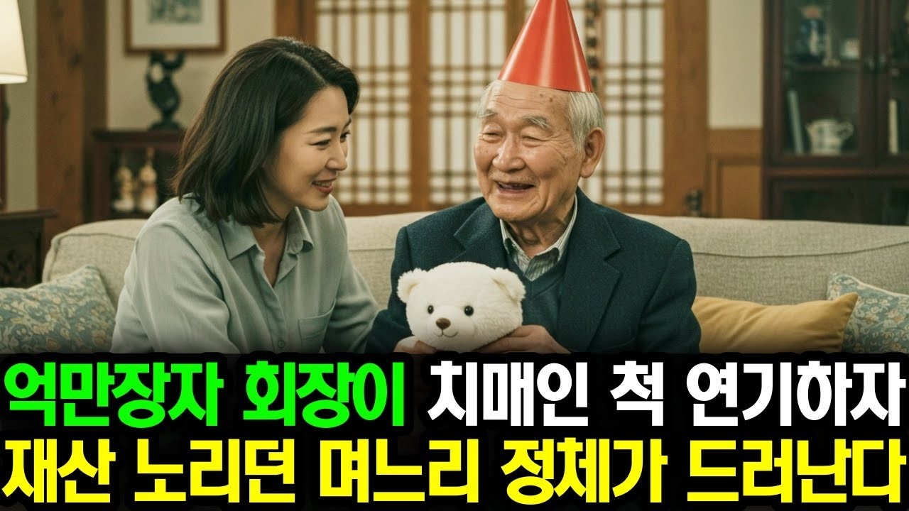 백만장자 회장이 치매인 척 연기하자 재산만 노리던 며느리의 충격 정체가 드러나는데