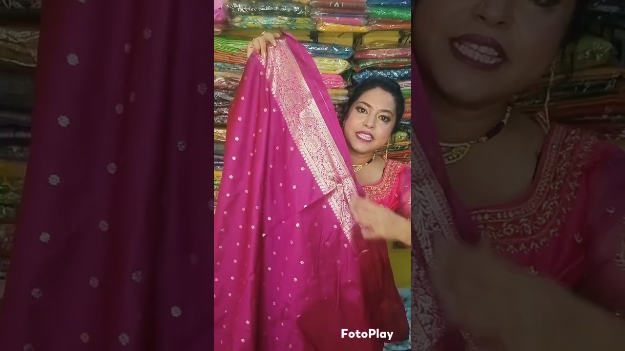 Mashru katan saree 🔥 with contrast blouse 🔥