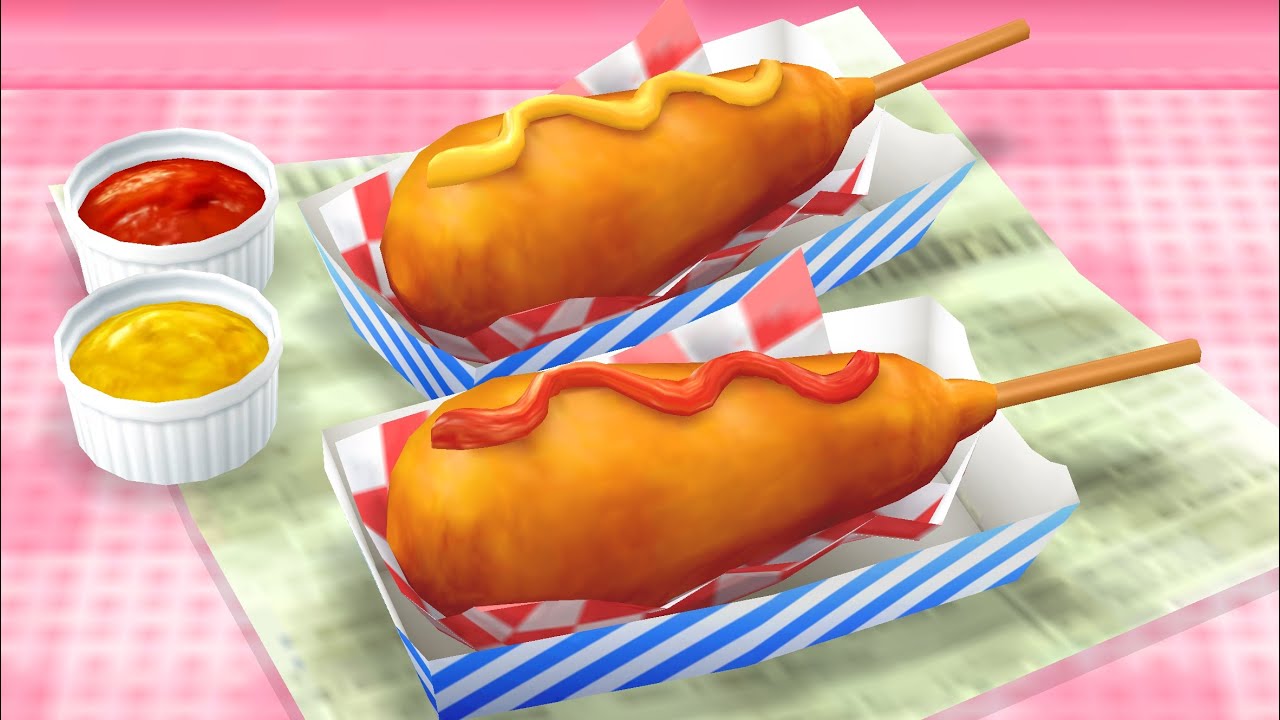 Corn Dog Recipe - Cooking Mama Let’s Cook [gameplay]