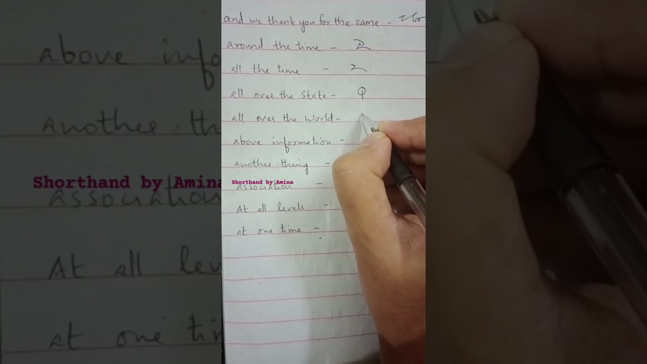 English Shorthand Advanced Phraseography #stenography