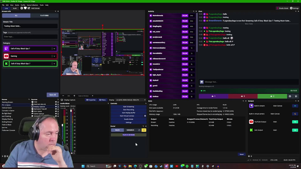 Testing Aitum Suite...