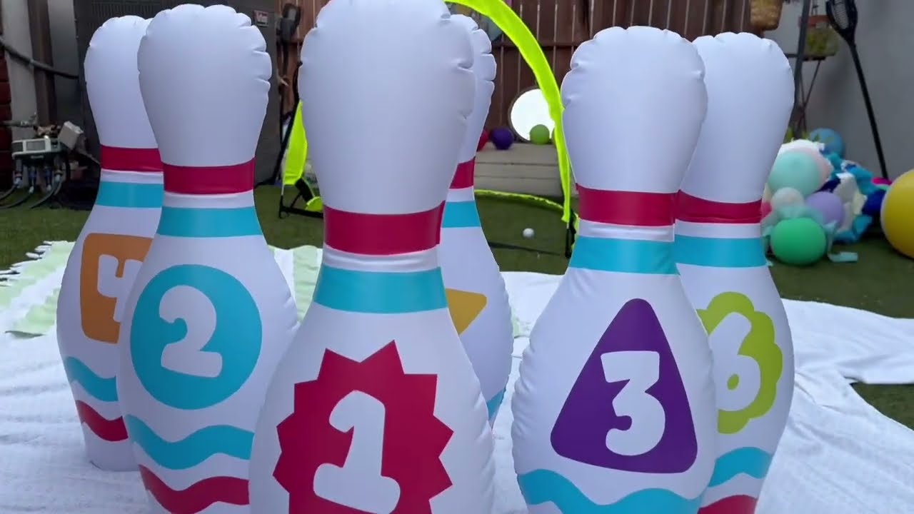Giant Inflatable Bowling Set for Kids and Adults, Christmas Birthday Party Games Review