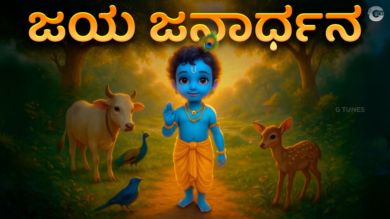 ಜಯ ಜನಾರ್ಧನ ಕೃಷ್ಣ ರಾಧಿಕಾಪತೇ | Jaya Janardhana Krishna Radhika Pathe | Animated Devotional Video Song
