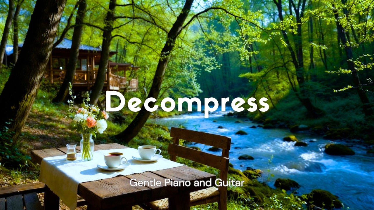 Beautiful Morning Music – Relaxing Piano & Guitar with Water Sounds for Anxiety Relief, Focus, Sleep
