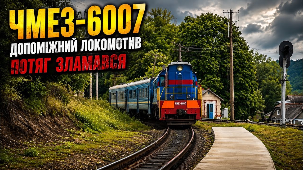 Зламався дизель-поїзд! ЧМЕ3-6007 тягне ДПЛ1-0021 Коломия &mdash; Заліщики