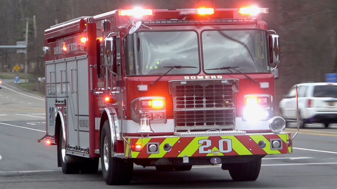 Somers FD *NEW* Car 2441, *NEW* Rescue 20, Ambulance 80B2, & Ambulance 80B4 Responding
