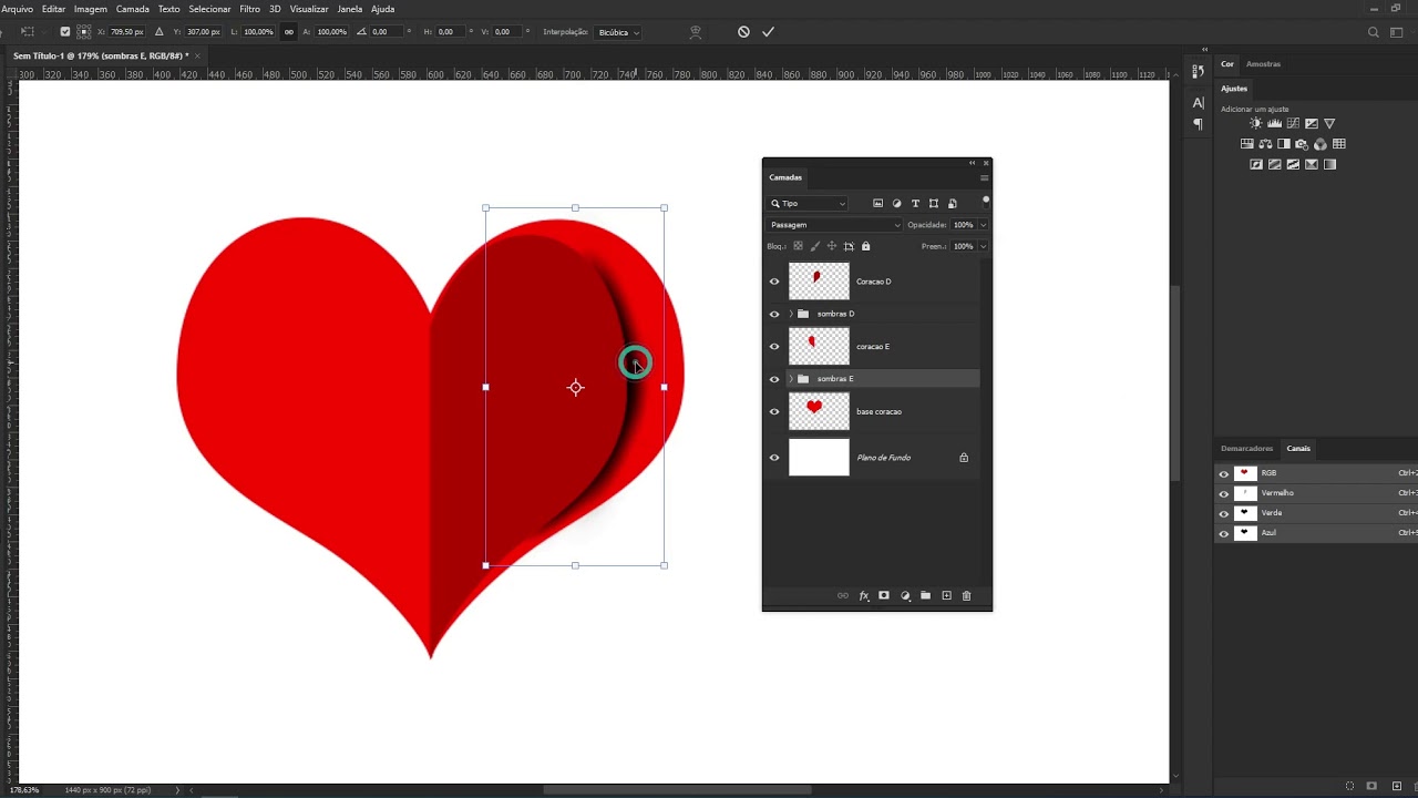 Utilizando  Gradiente e Formas Personaliza no Photoshop