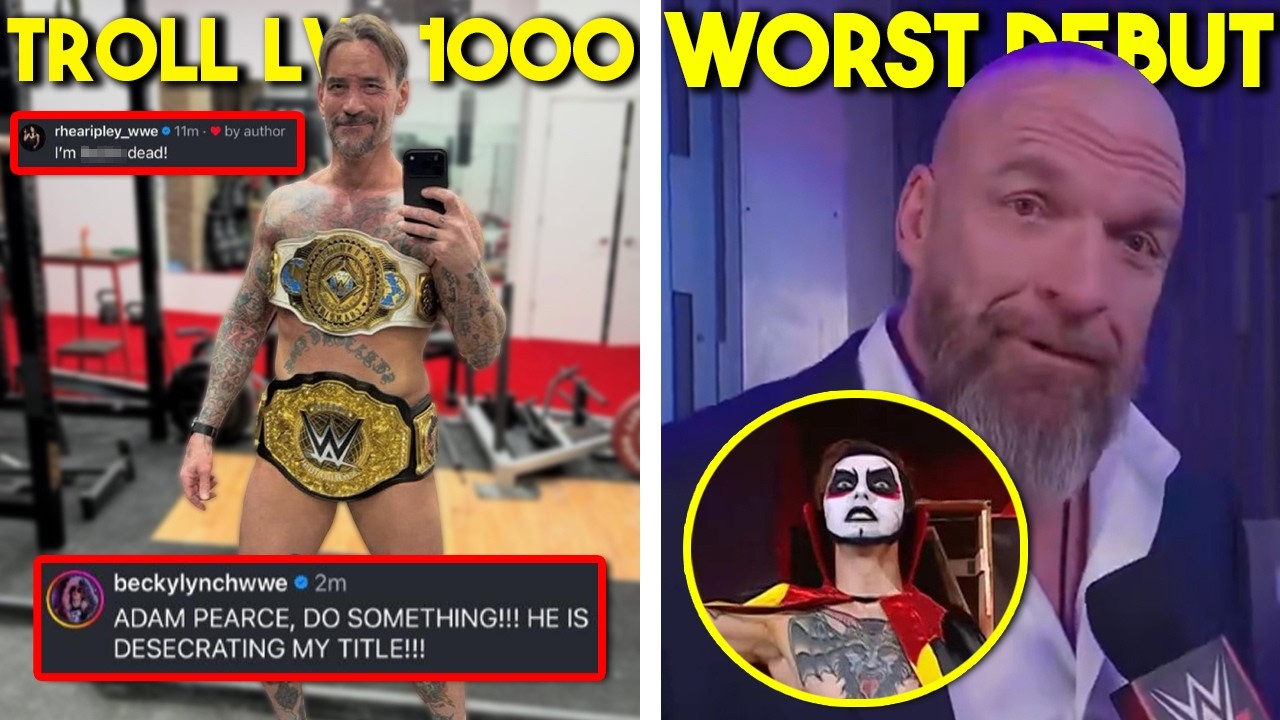 TRIPLE H RESPONDS TO WORST WWE DEBUT...CM PUNK TROLLS...Randy Orton BROKE Character...Wrestling News