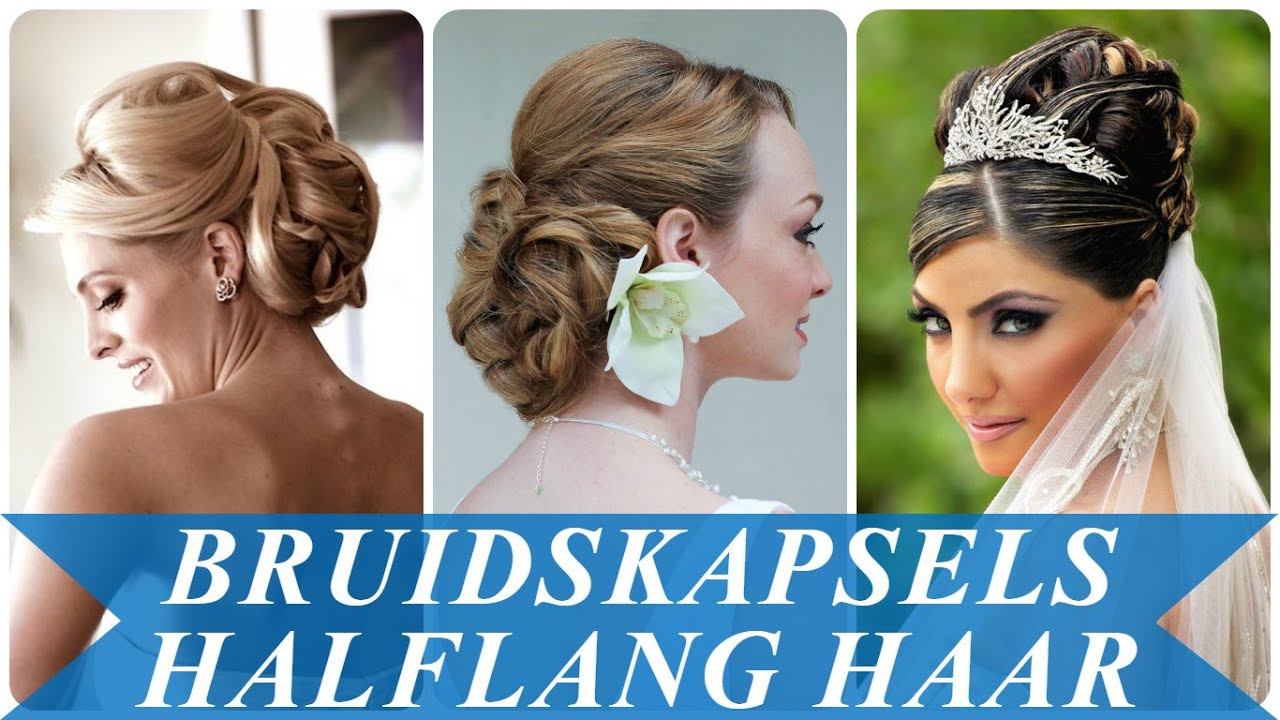 Bruidskapsels halflang haar