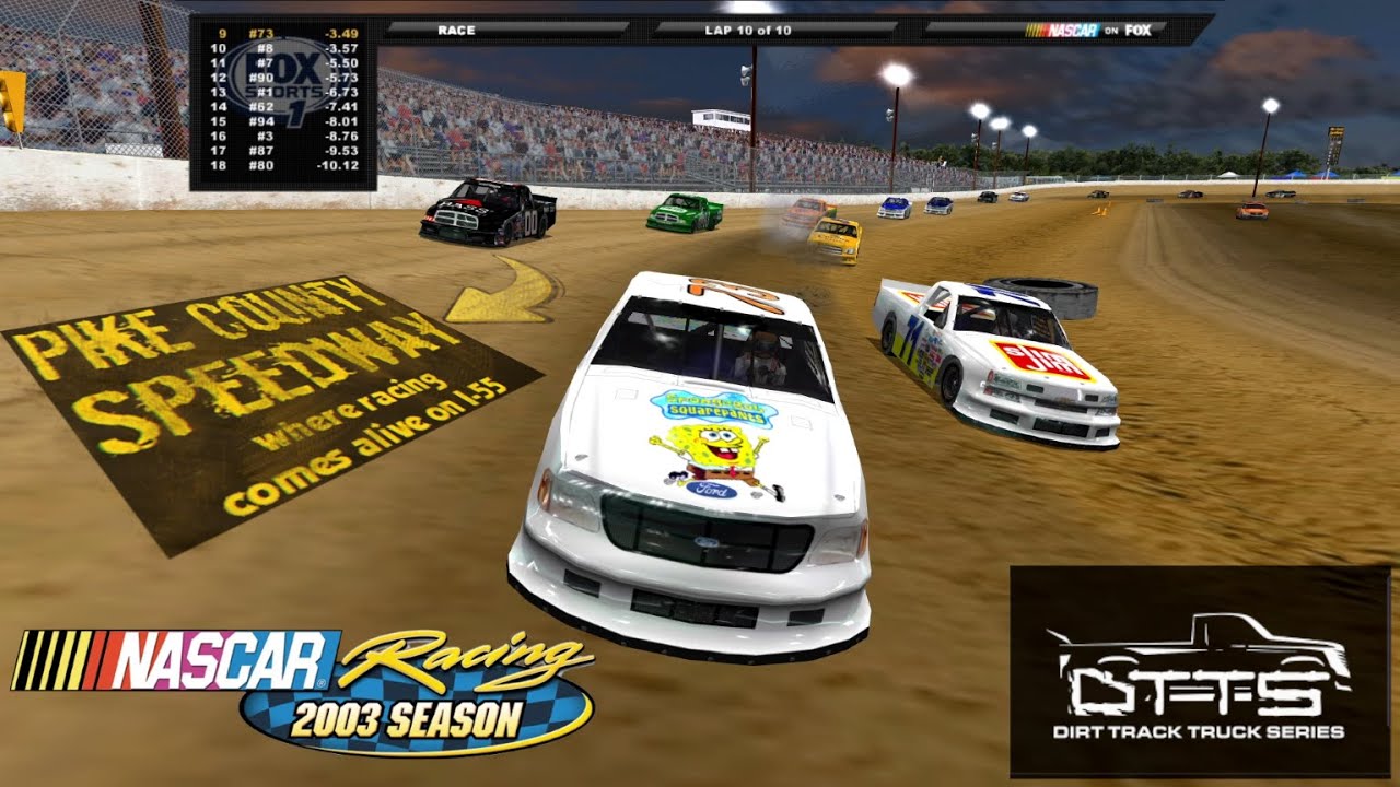 Nascar Racing 2003: TVC Dirt Truck Series Racing at Pike County Dirt Track!!! (TV View)