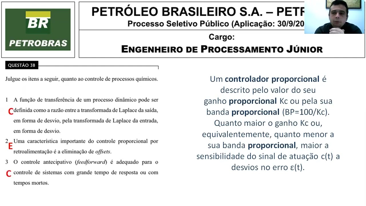 Prova Engenheiro de Processamento   Petrobras 2001   CESPE questões 36 a 40