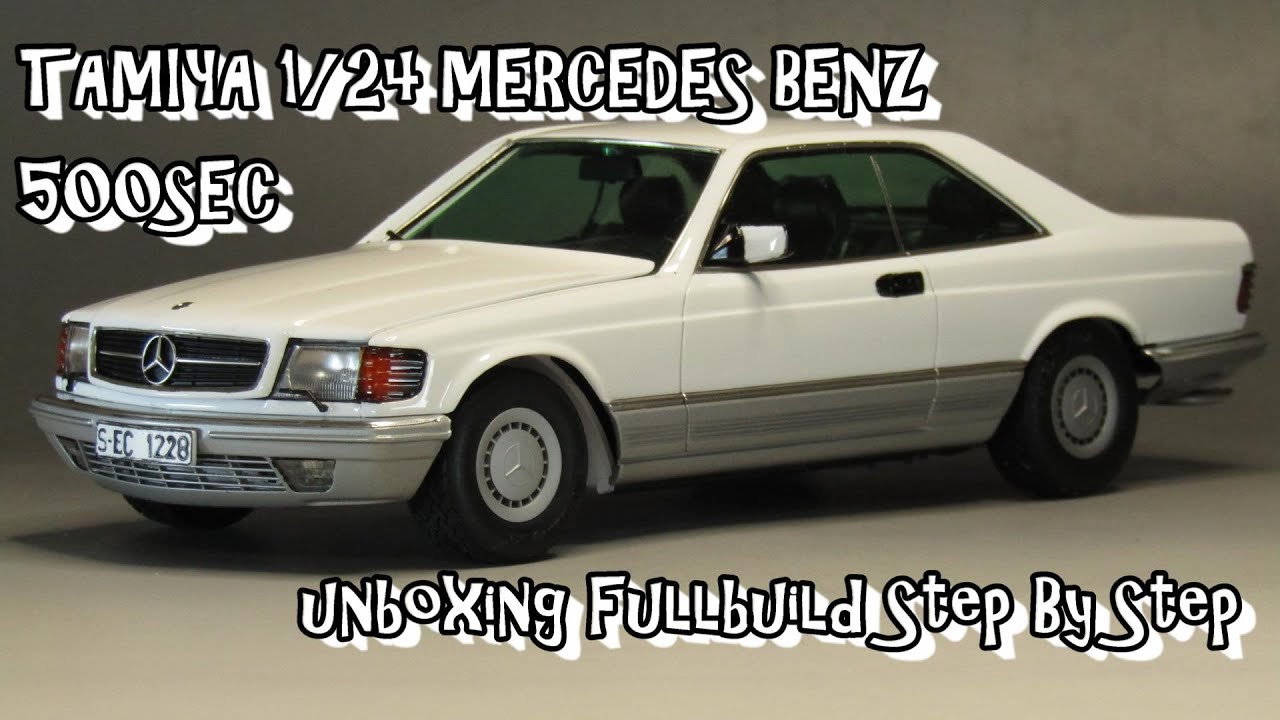 Scale Car Plastic Model TAMIYA 1/24 MERCEDES BENZ 500SEC Unboxing Fullbuild Step By Step