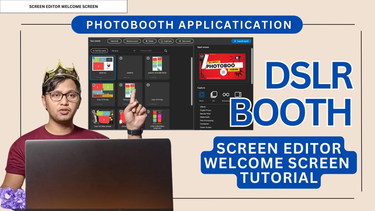 Dslrbooth SCREEN EDITOR TUTORIAL
