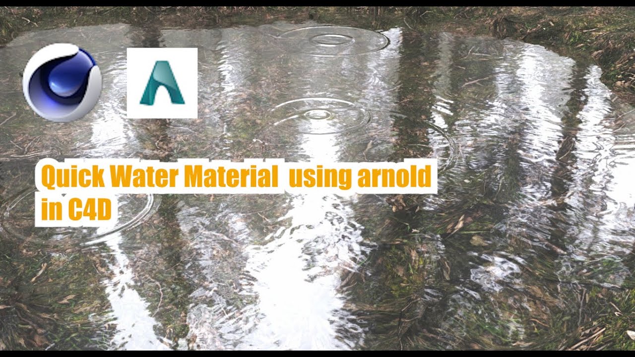 Quick Water Material Tutorial Using Cinema 4D | Arnold