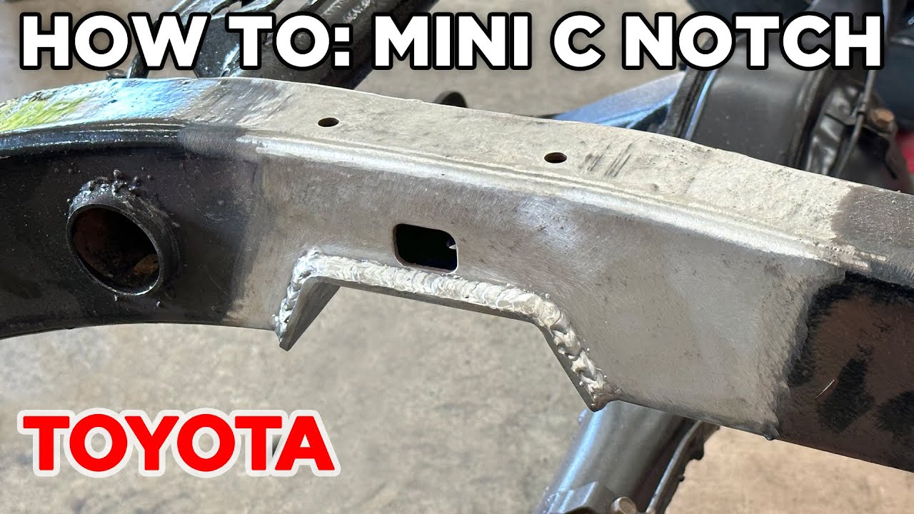How to Install Mini C-Notch on Toyota Pickup Truck Frame, Weld On