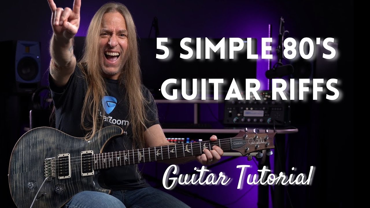 Rock the 80s: Unveiling 5 Easy Guitar Riffs from the Decade! - Guitar Lesson 🔥