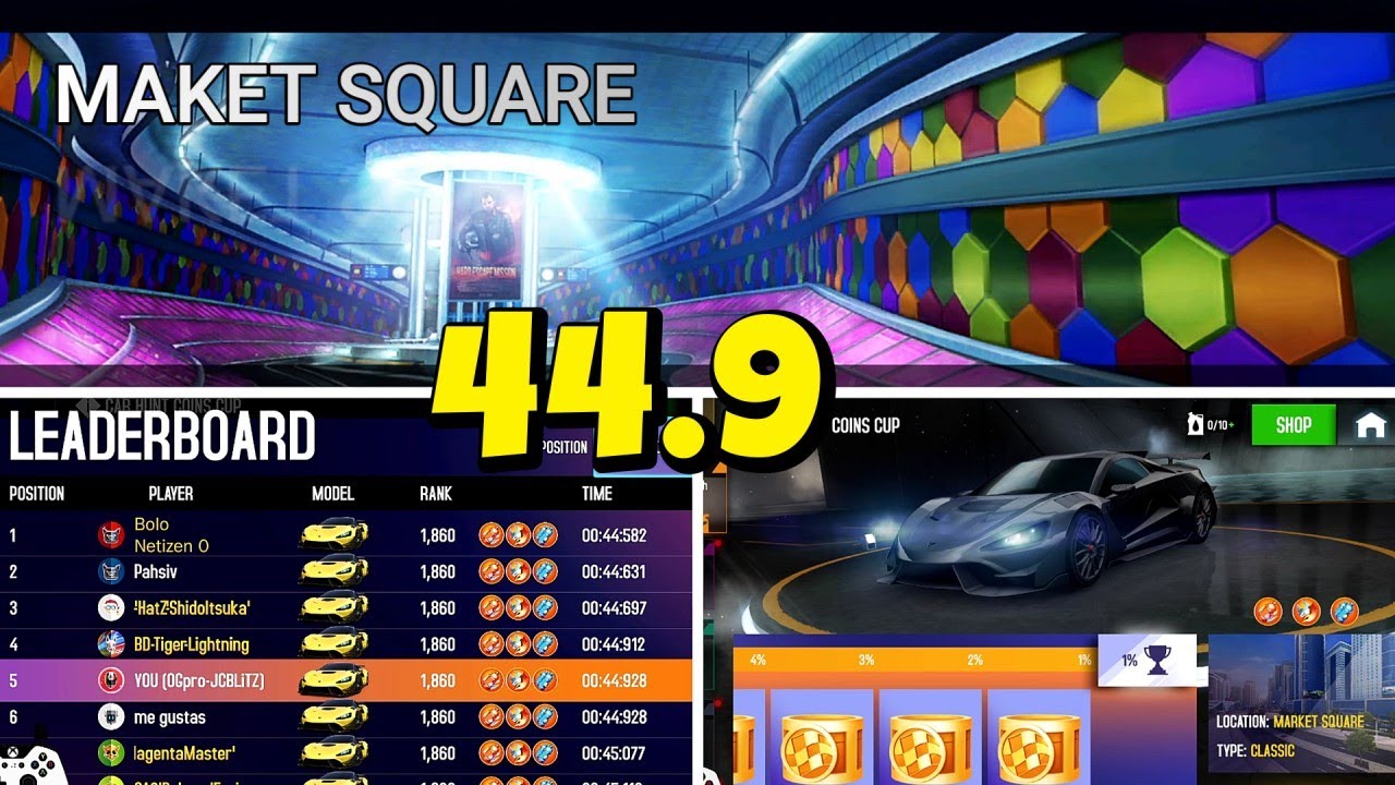 ASPHALT 8 TUSHEK TS 900 COINS CUP TOP 10