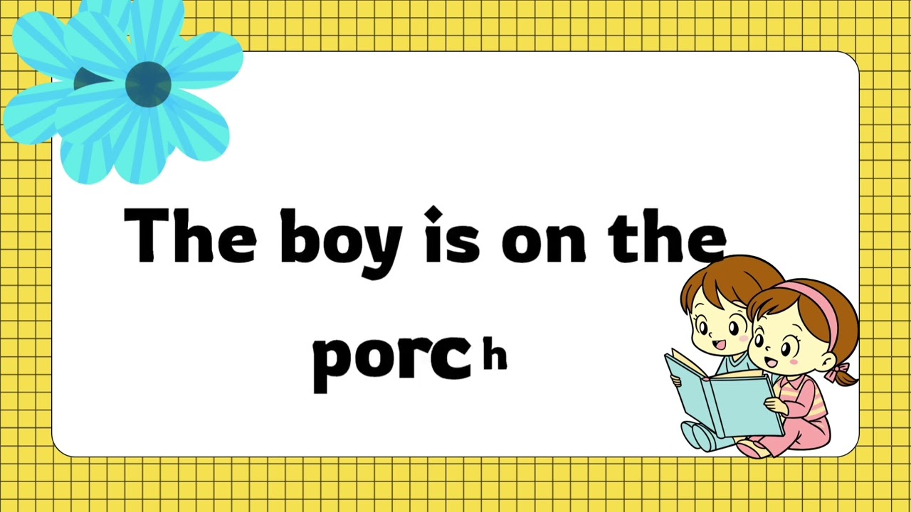 Phonics-CVC words reading practice-simple sentences with CVC words-vowel 'O'  for kids.
