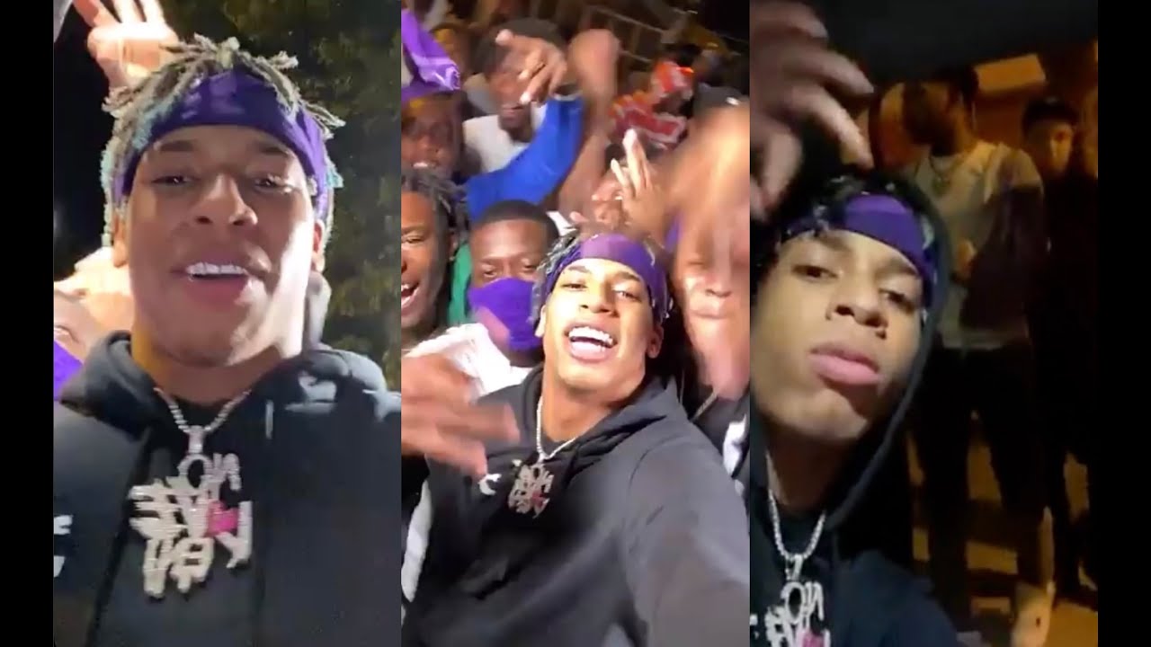 NLE Choppa Goes To Jordan Down Projects With No Security Gets Protection From Grape Street Crips