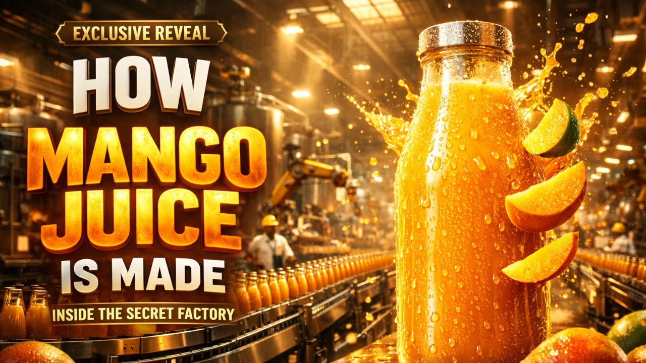 How Mango Juice is Made in a MEGA Factory &mdash; Full Manufacturing Process Revealed! 🥭