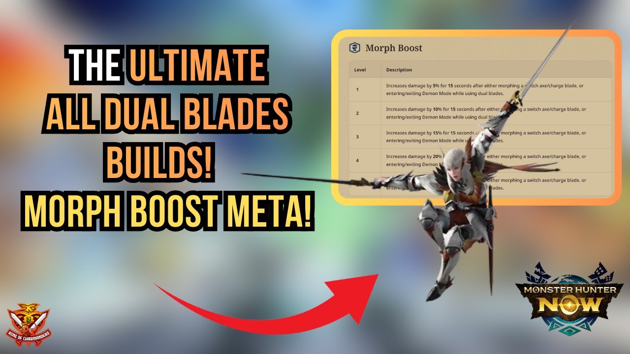 the ULTIMATE ALL DUAL BLADES BUILDS! MORPH BOOST META! l Monster Hunter Now