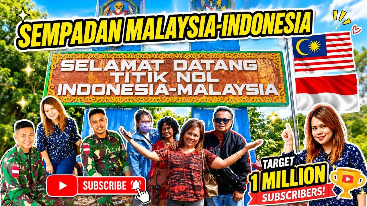 Sempadan Malaysia - Indonesia | Bergambar Dengan Abang Askar Indonesia #malaysia #indonesia