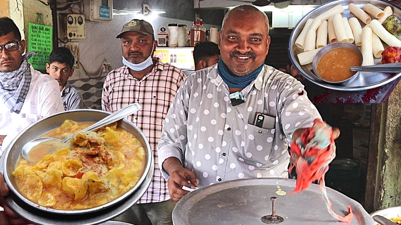 અજયભાઈ ઈડલી વાળા ને ત્યાં ઈડલી પૌવા અને લઢહે ની ડ્રાય ઢોકળી || Street food Mahuva Bhavnagar