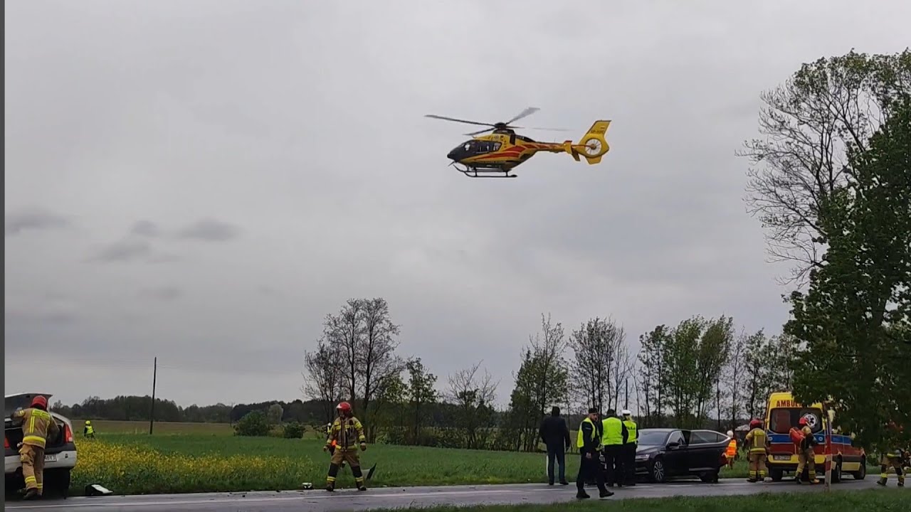Tragiczny wypadek tira oraz samochodu osobowego w Rogoźnie , Alarmowo 7 zastępów OSP i JRG !