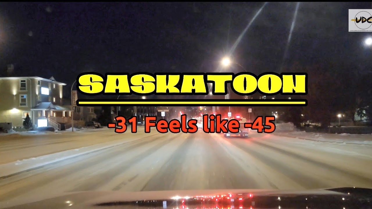 Driving in the City at Below 50 - Saskatoon Saskatchewan