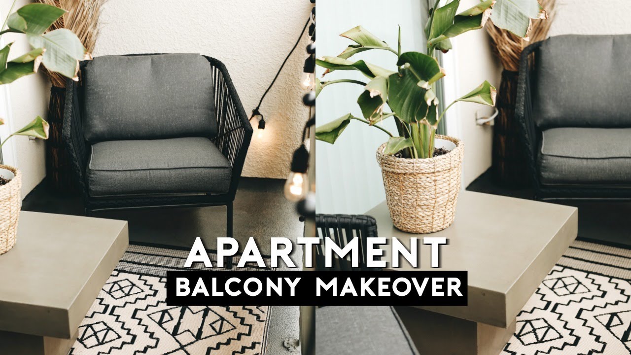 APARTEMENT MAKEOVER! SMALL BALCONY TRANSFORMATION! Budget + Rental Friendly 2020