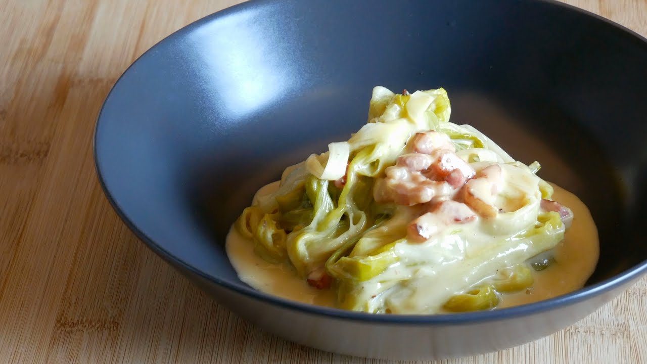 Poireaux à la carbonara