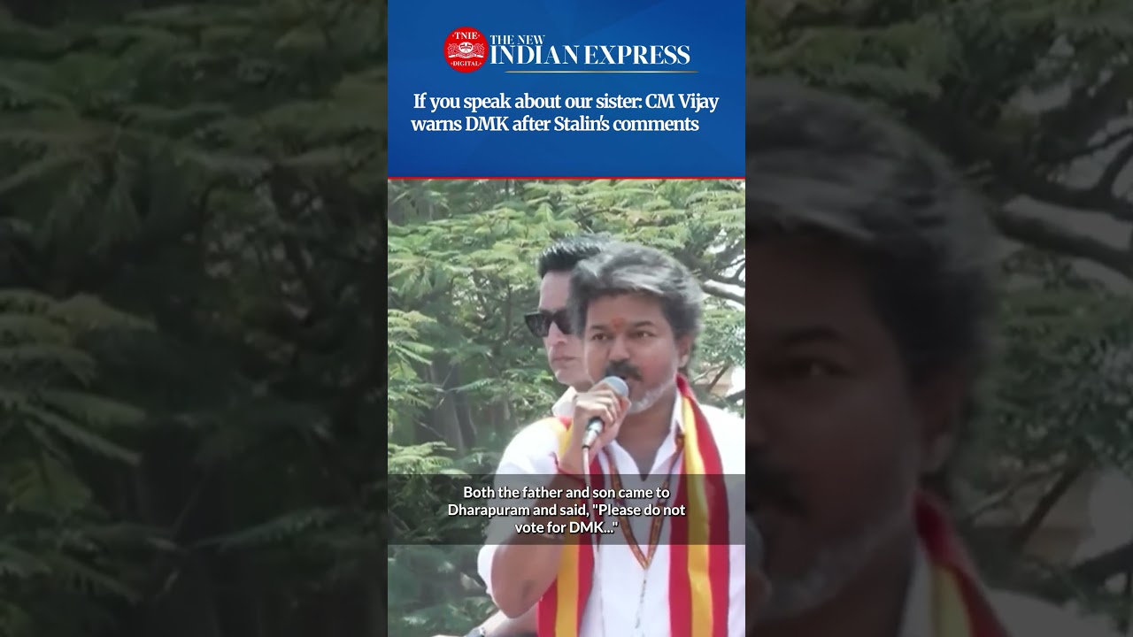 CM Vijay slams DMK and Stalin over alleged body-shaming of Dharapuram candidate