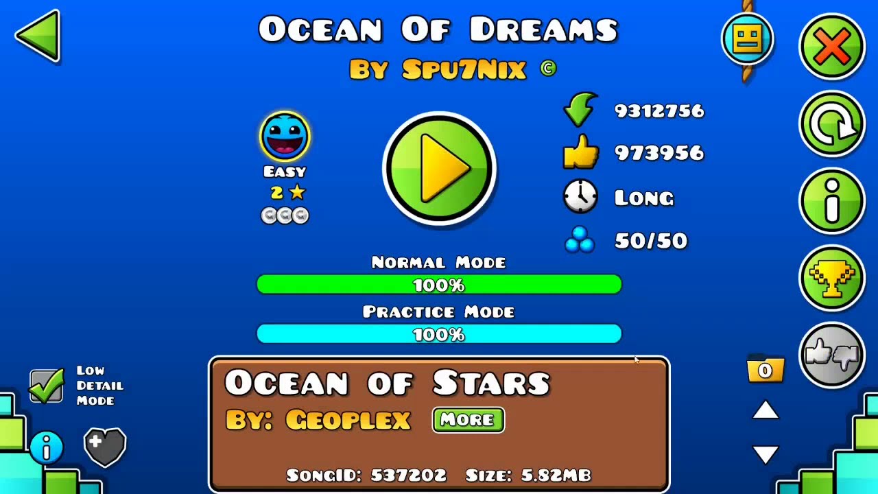 Geometry Dash | Ocean Of Dreams by Spu7Nix 100% (Easy 2*) | All Coins