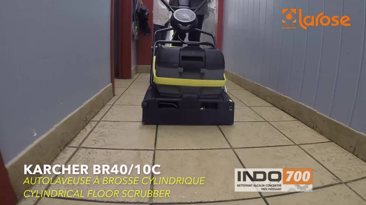 Karcher BR 40/10 C Autolaveuse à Plancher + le nettoyant alcalin concentré Indo700 de Larose