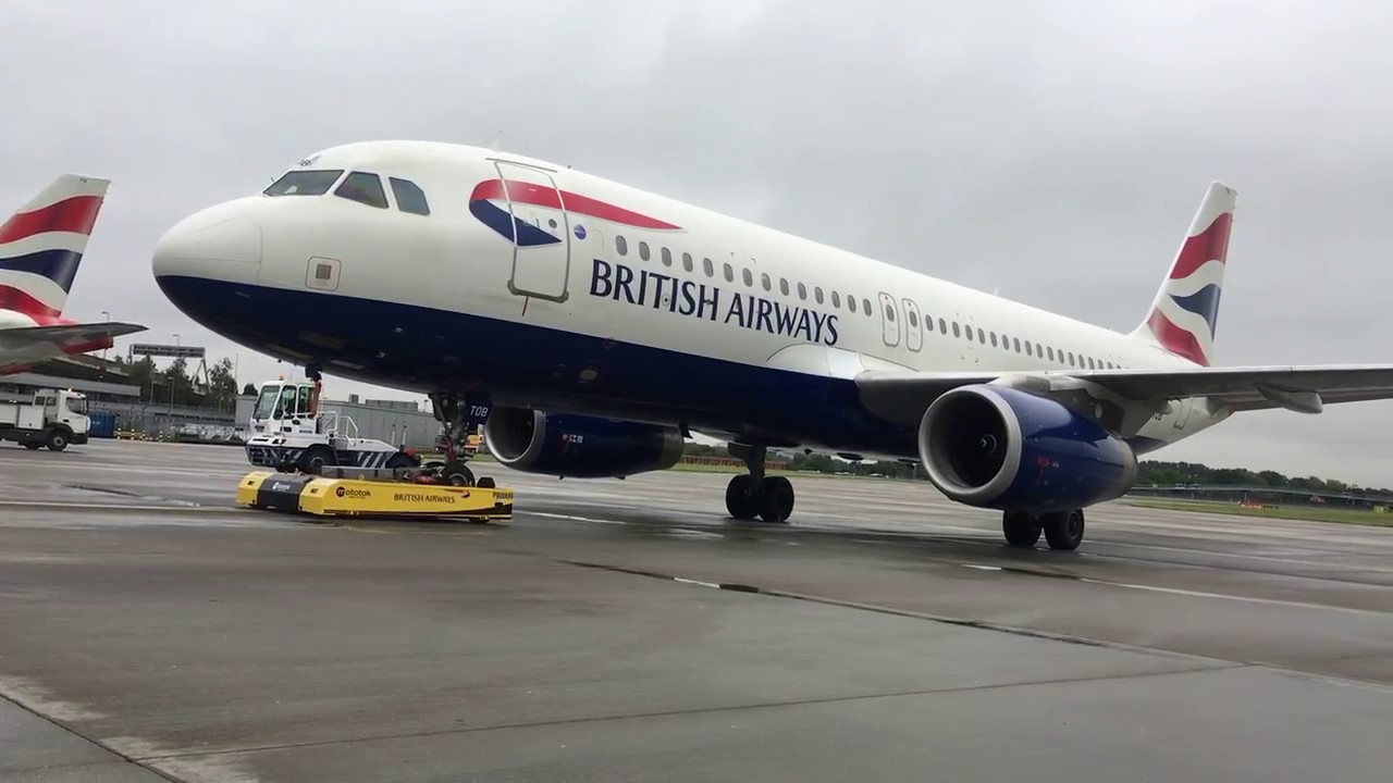[Ramp] British Airways A320 Mototok Pushback! HD!