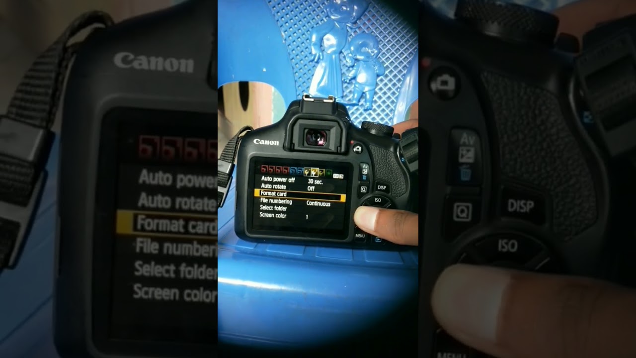 How to format card in canon 1500d camera